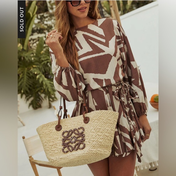 NWT VICI Sold Out Palm Leaf Monogram Straw Tote Bag - Picture 6 of 12